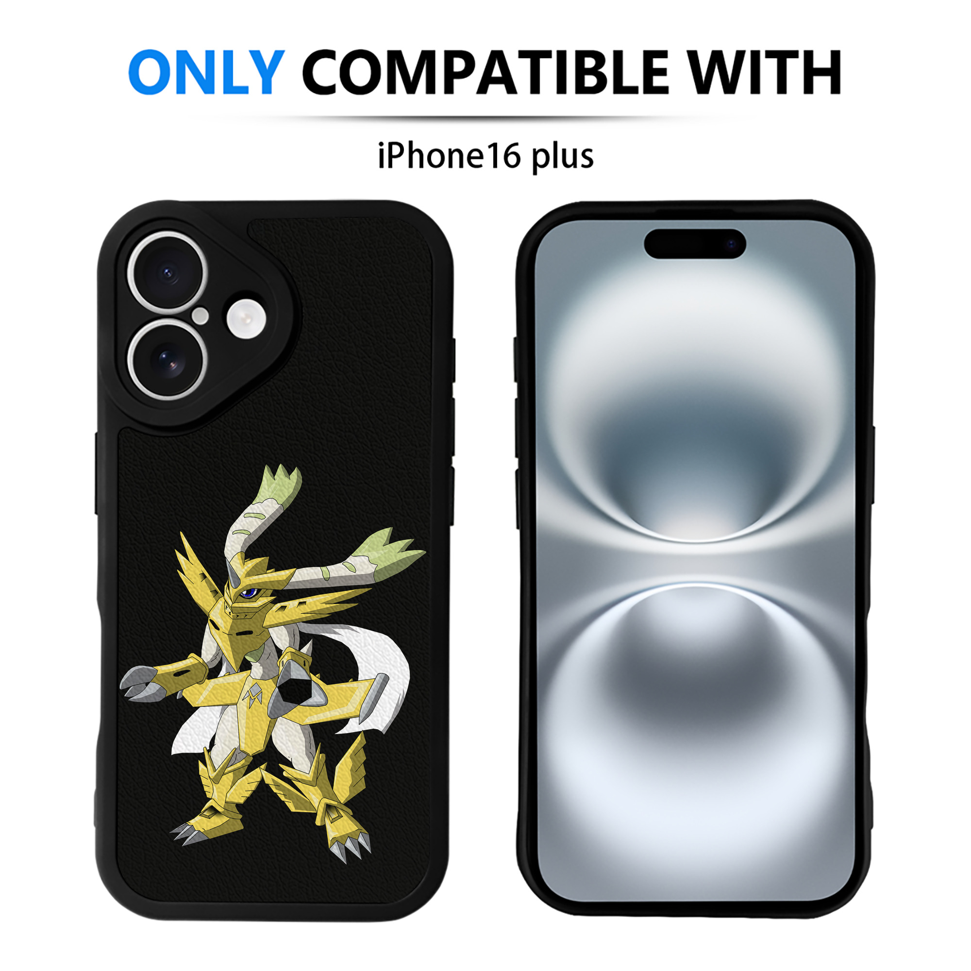 （画像用） Digimon デジタルモンスター/デジモン 【iPhone 16シリーズ対応】シリコンスマホケース（レザー調） 材質：シリコン